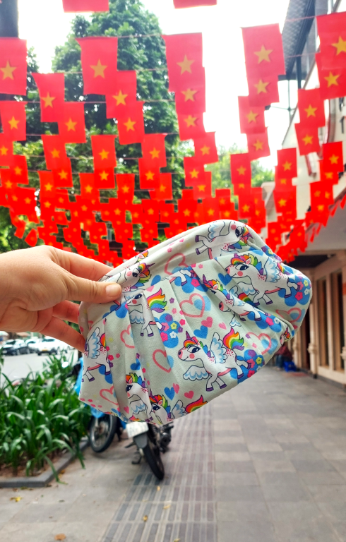 UNICORN JERSEY DUMPLING POUCH BAG - MINI