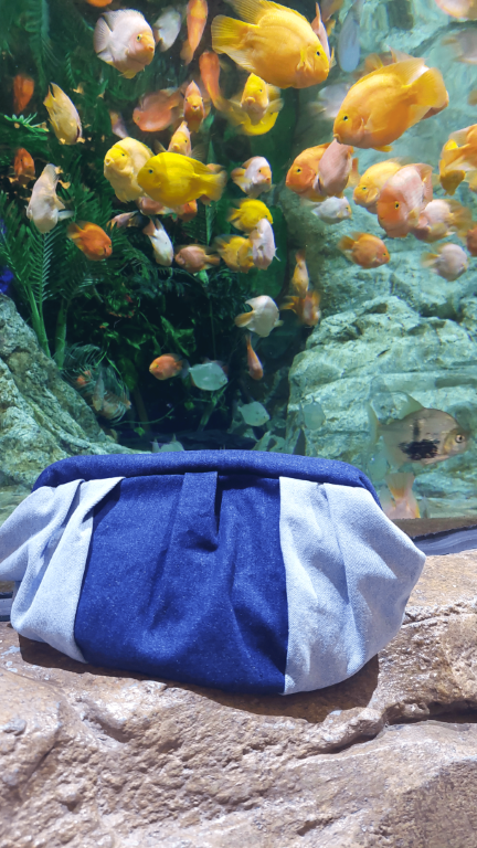 JEAN DUMPLING POUCH BAG - MEDIUM