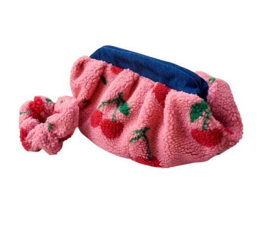 CHERRY TEDDY DUMPLING POUCH BAG - MEDIUM