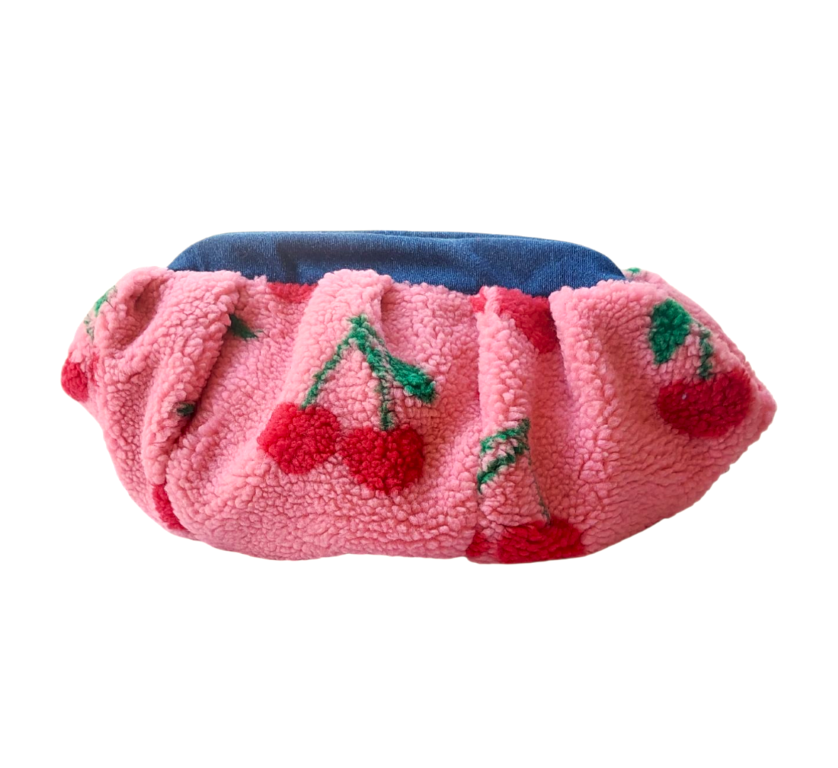 CHERRY TEDDY DUMPLING POUCH BAG - MEDIUM