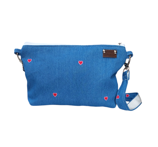 JEAN HEART LADY CROSS BODY POUCH BAG