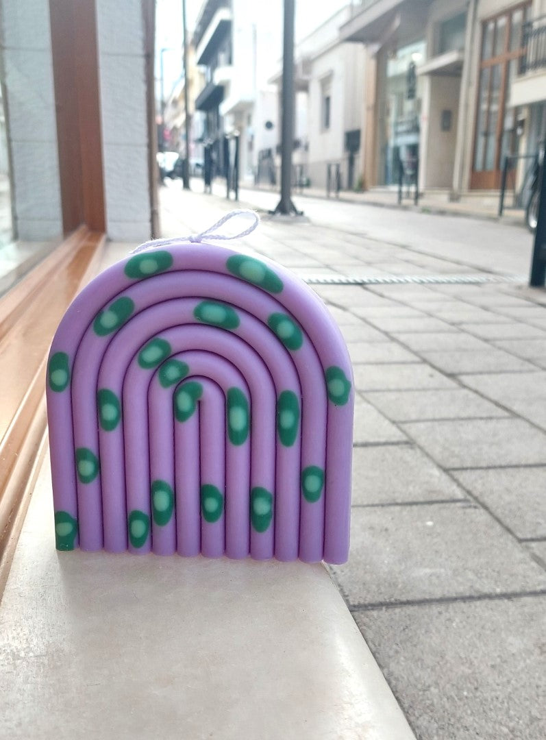 PURPLE RAINBOW Candle 13cm
