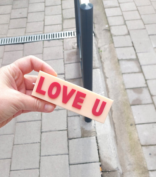 LOVE U Candle 12cm