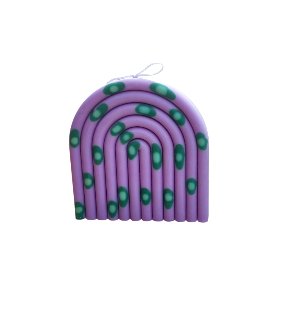PURPLE RAINBOW Candle 13cm