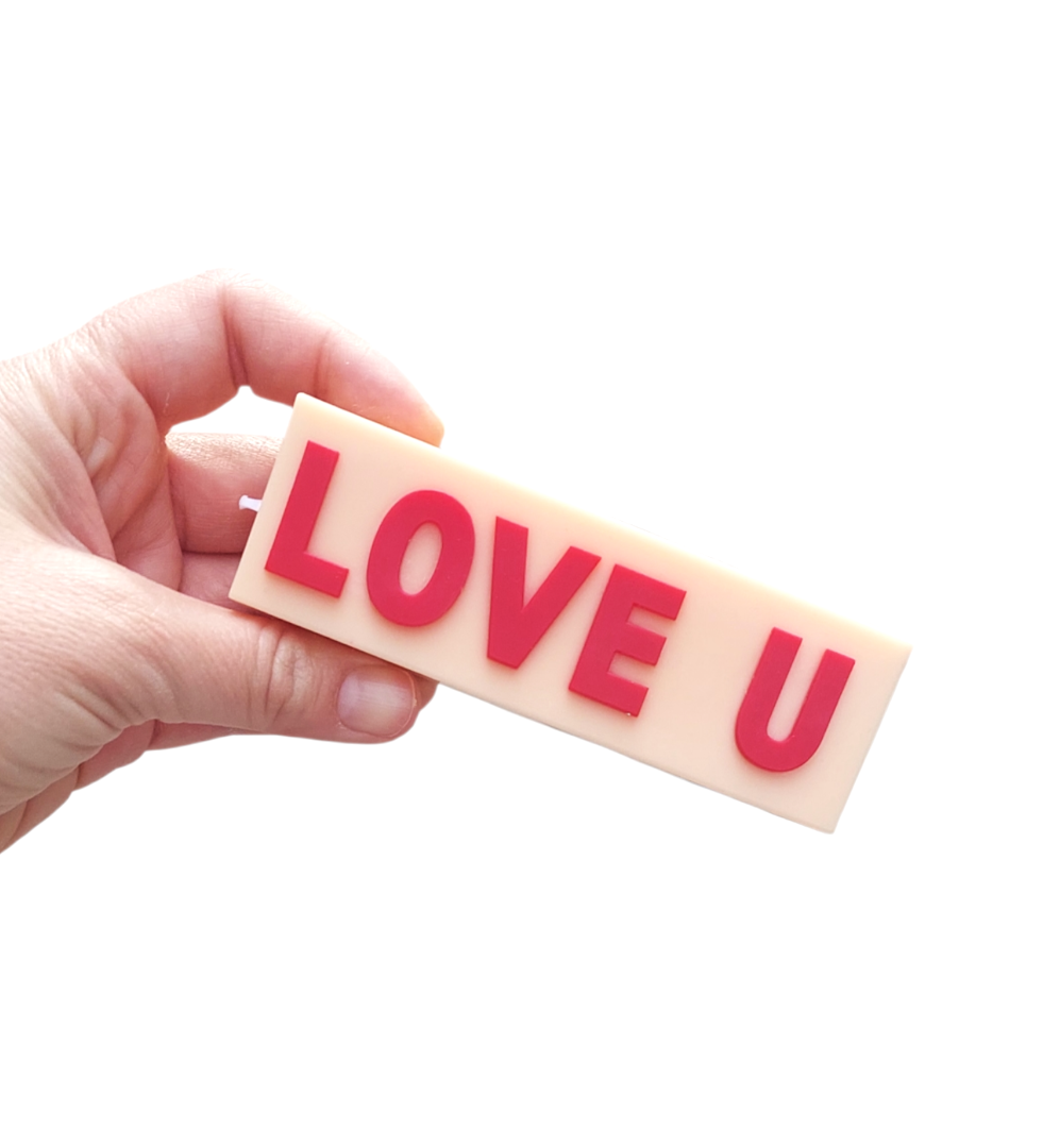 LOVE U Candle 12cm