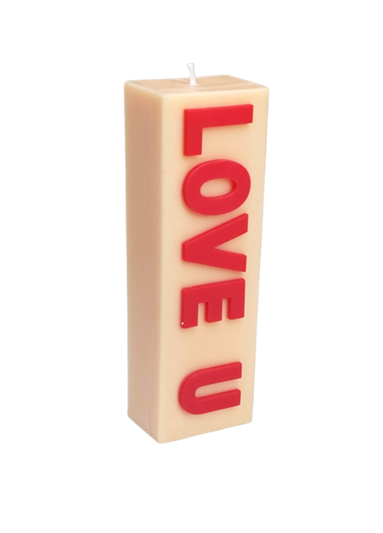 LOVE U Candle 12cm