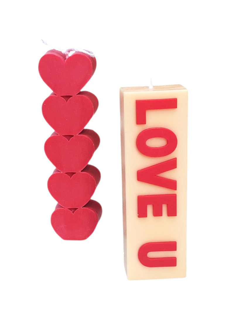 Hearts Candle 15cm