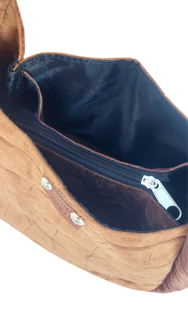 BROWN SUEDE ALISSA HANDBAG