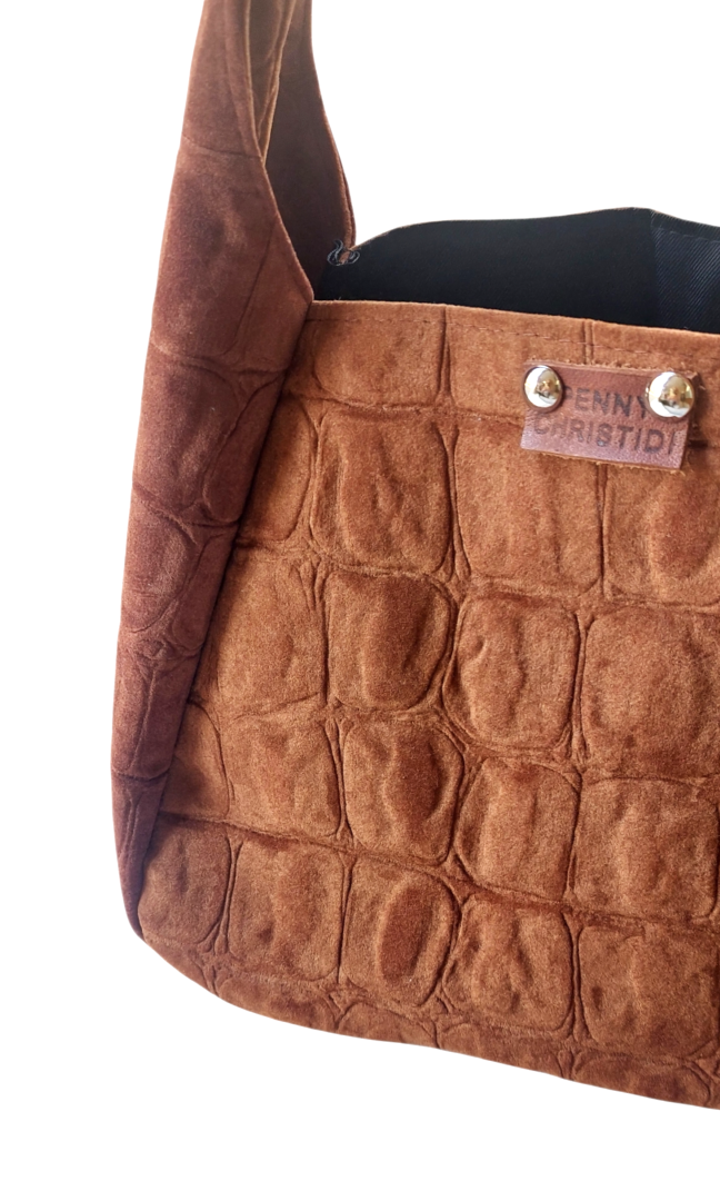 BROWN SUEDE ALISSA HANDBAG