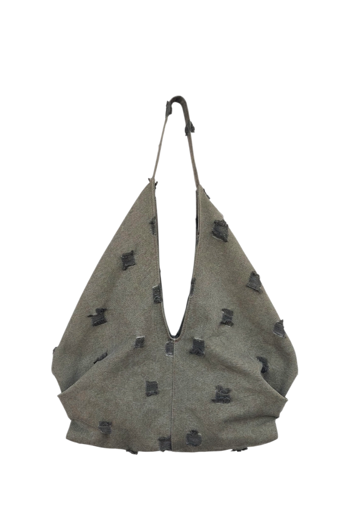 TOKYO GREEN RIPPED JEAN BAG