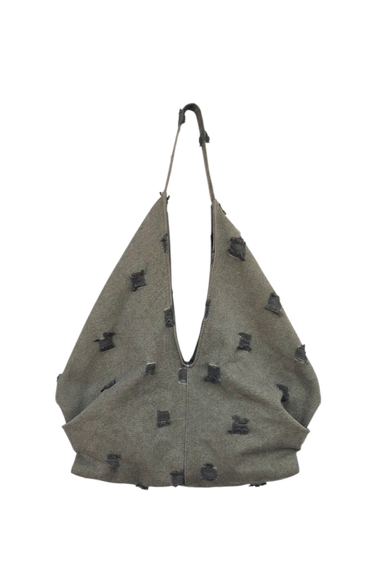TOKYO GREEN RIPPED JEAN BAG