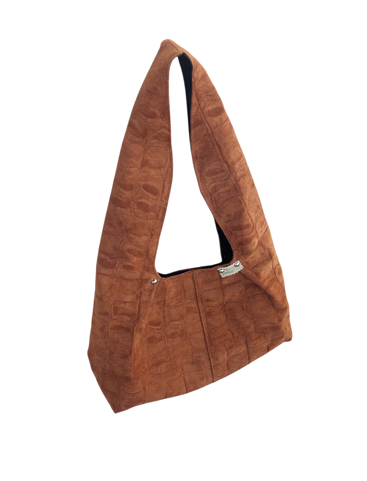 LIGHT BROWN SUEDE HOBO SHOULDER BAG