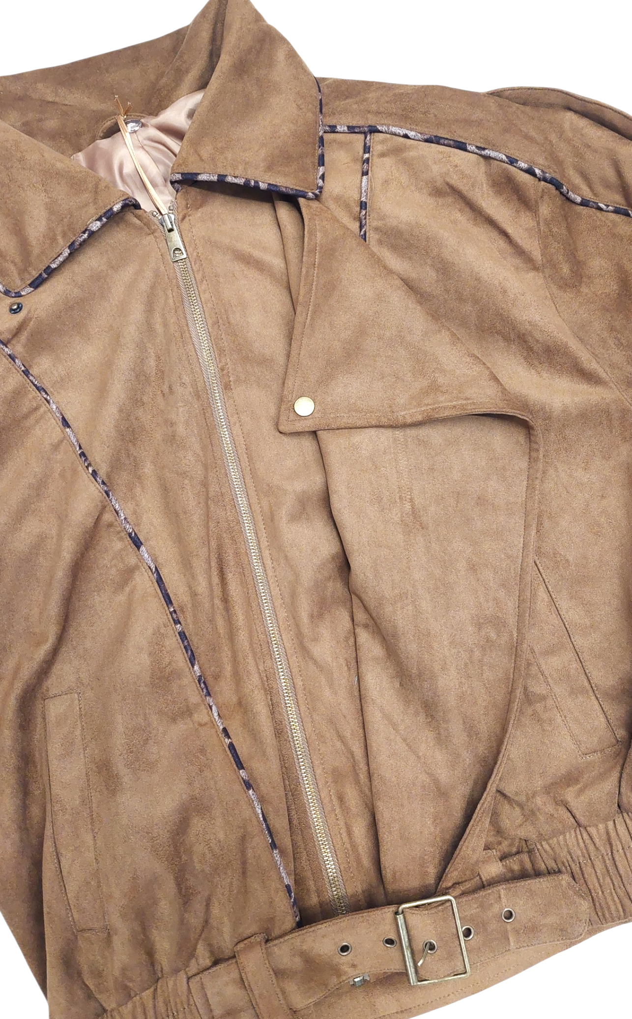 BROWN SUEDE 80s BOMBER JACKET