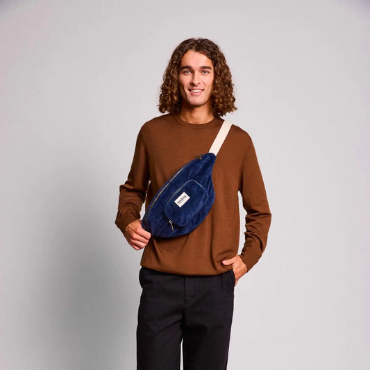 Sofia Velvet Navy Fanny Pack