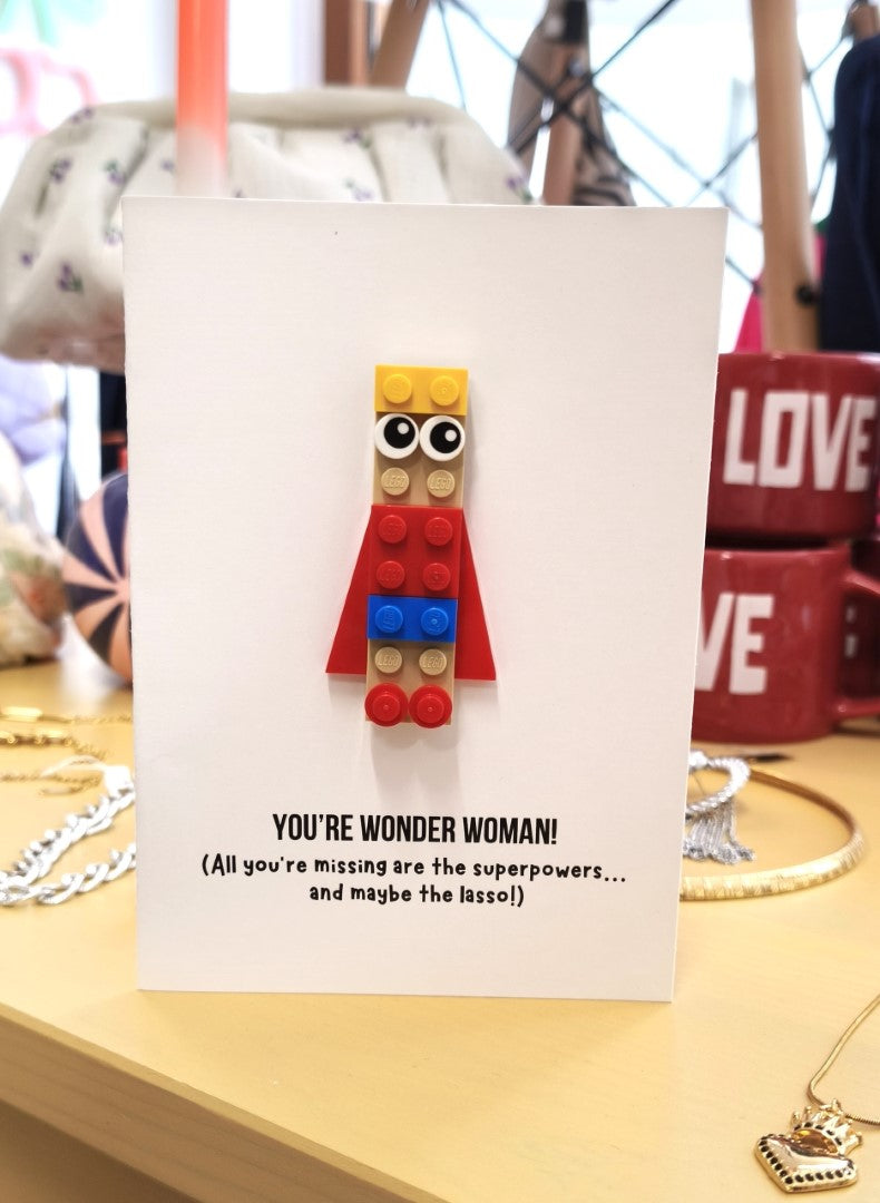 Postcard Lego "Wonder Woman"