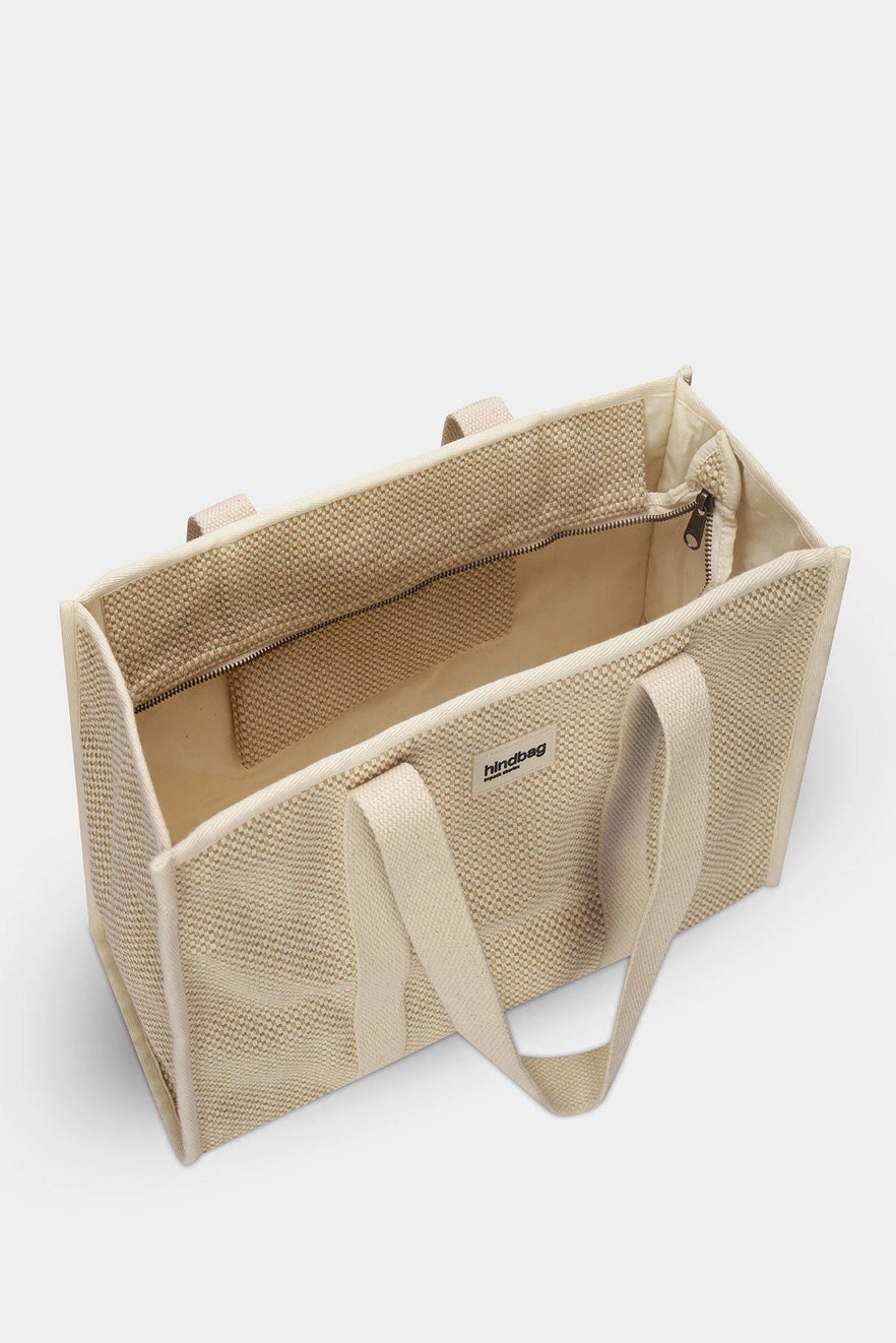 Oscar Nude Woven Tote Bag