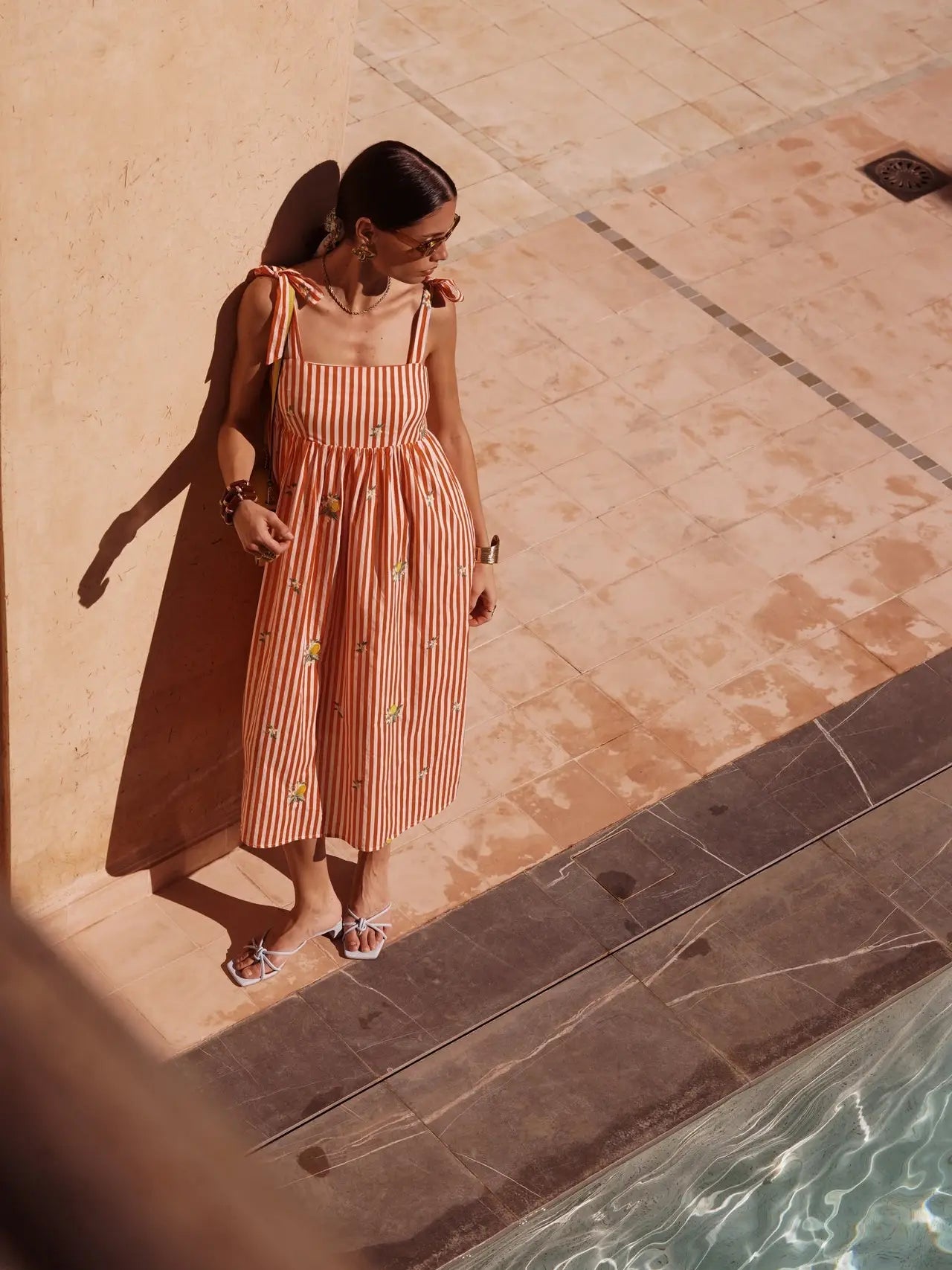 Asma Orange Dress with Lemons