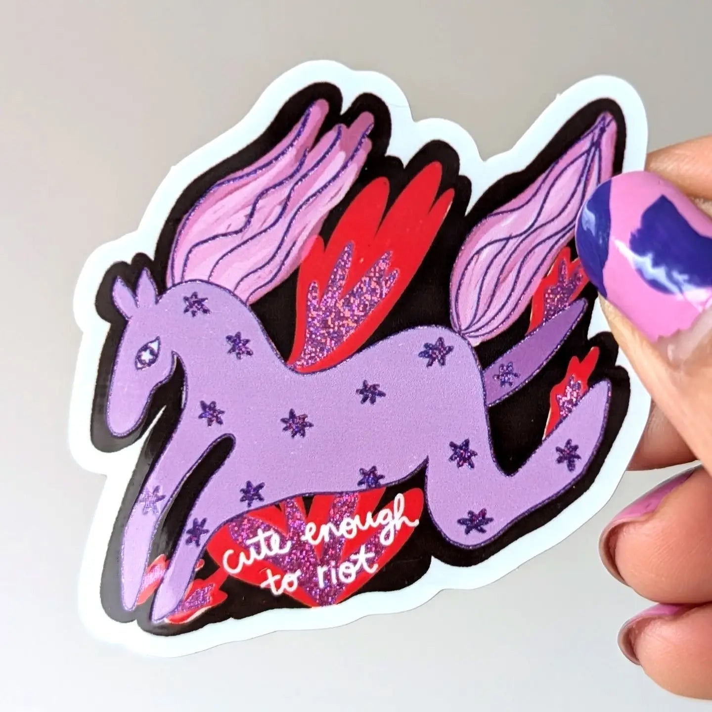 Cute Enough To Riot Sticker