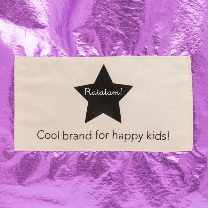 Shiny Metallic Tote Bag - Purple