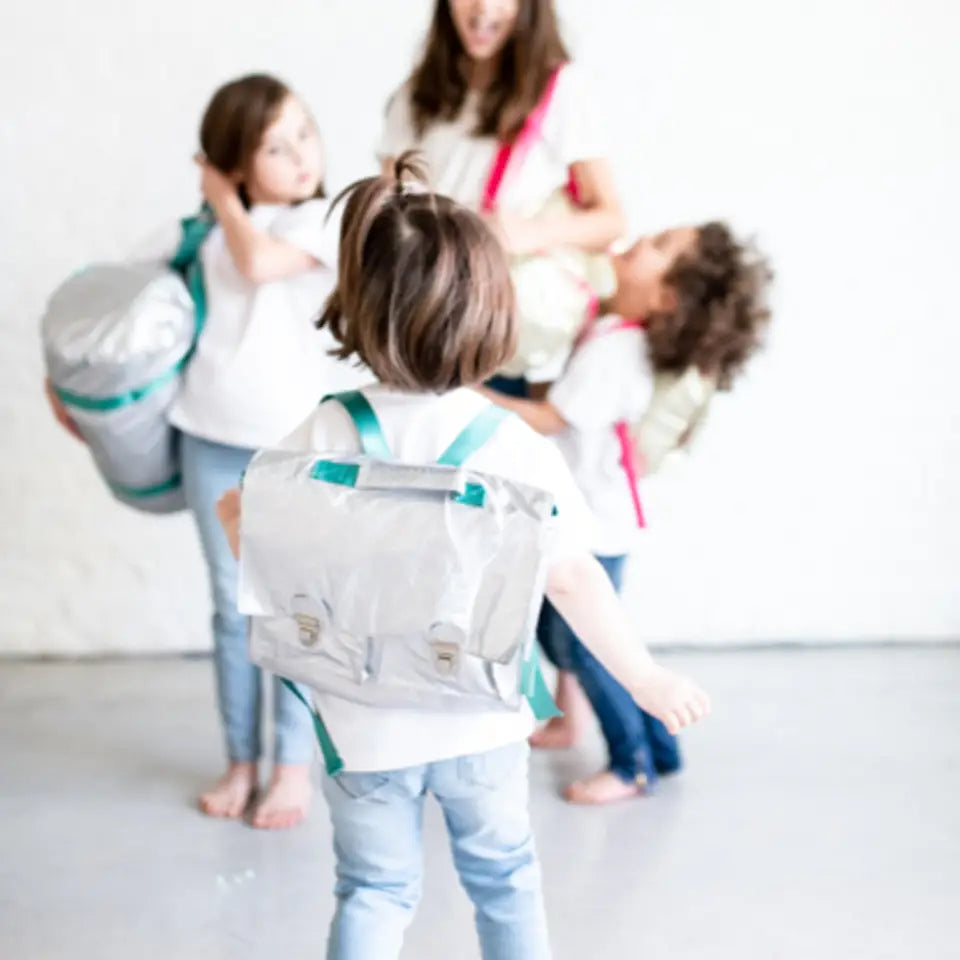 Silver&Green Kid Backpack