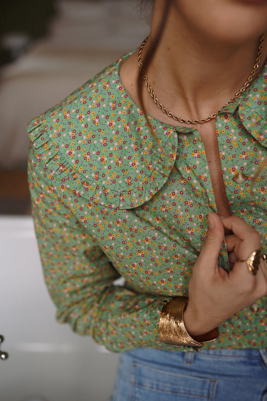 Green Floral Shirt