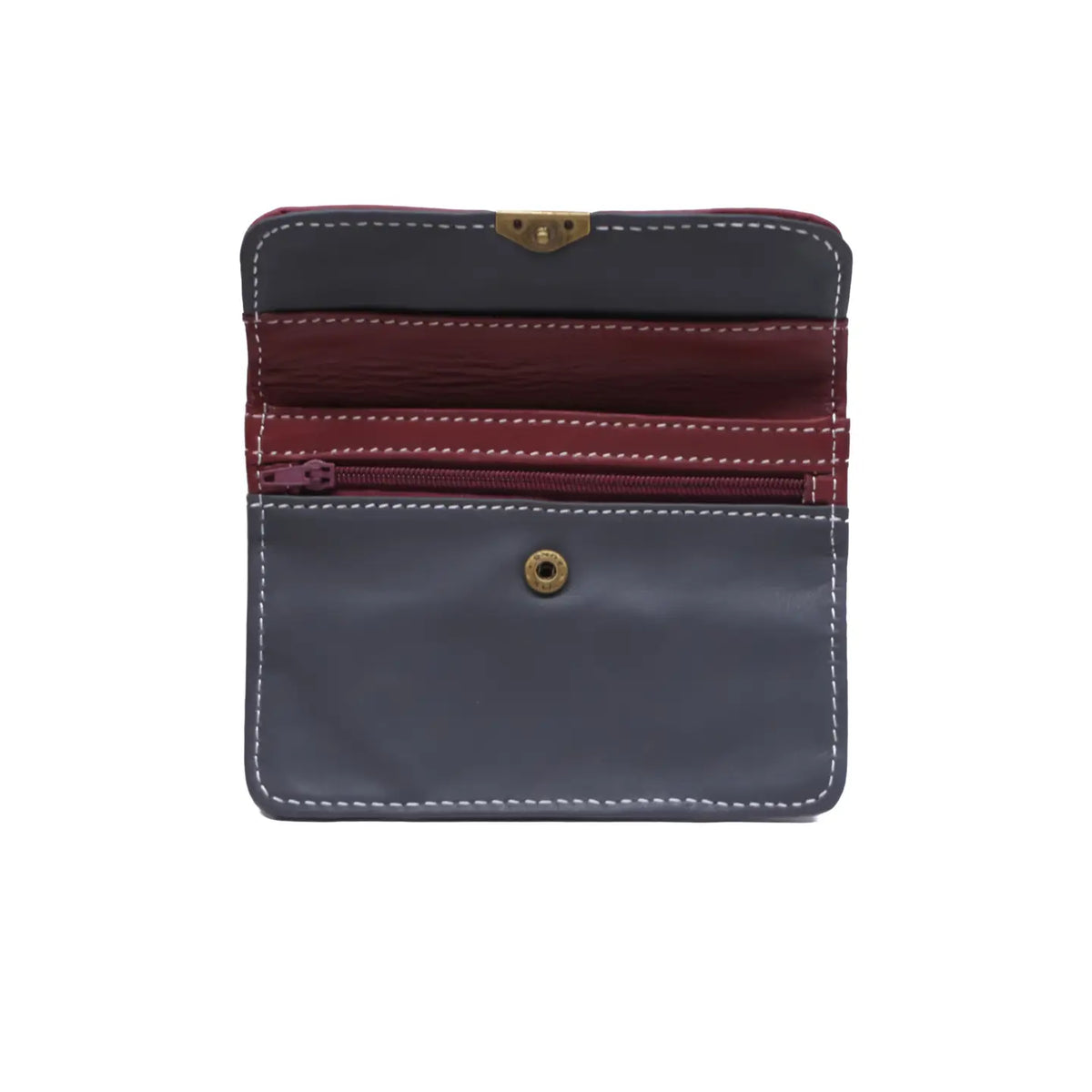 Multi-Colour and Pocket Leather Purse - Mini