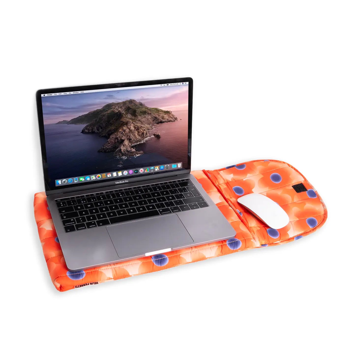 FLORAL PUFFY LAPTOP CASE ORANGE 15"