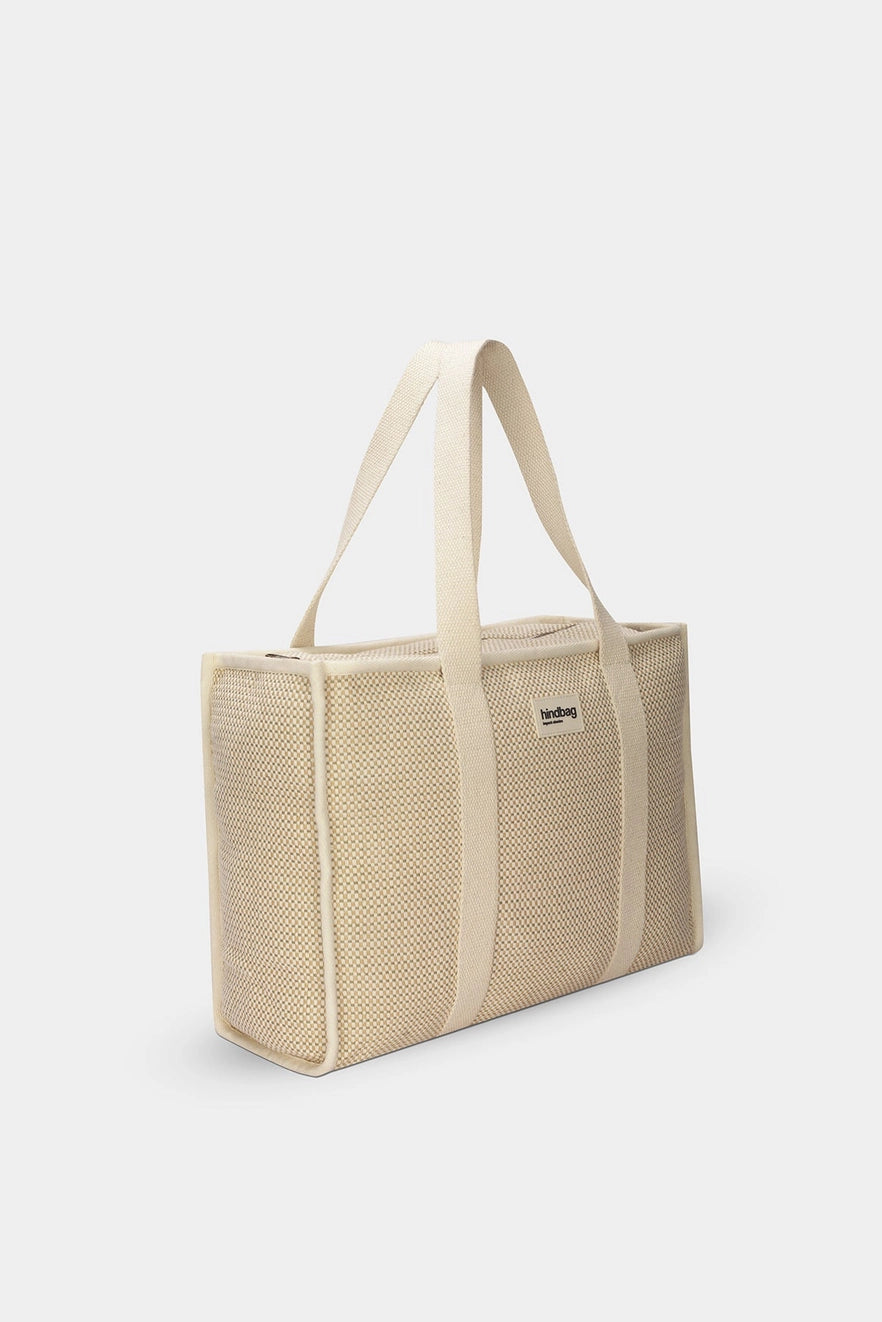 Oscar Nude Woven Tote Bag