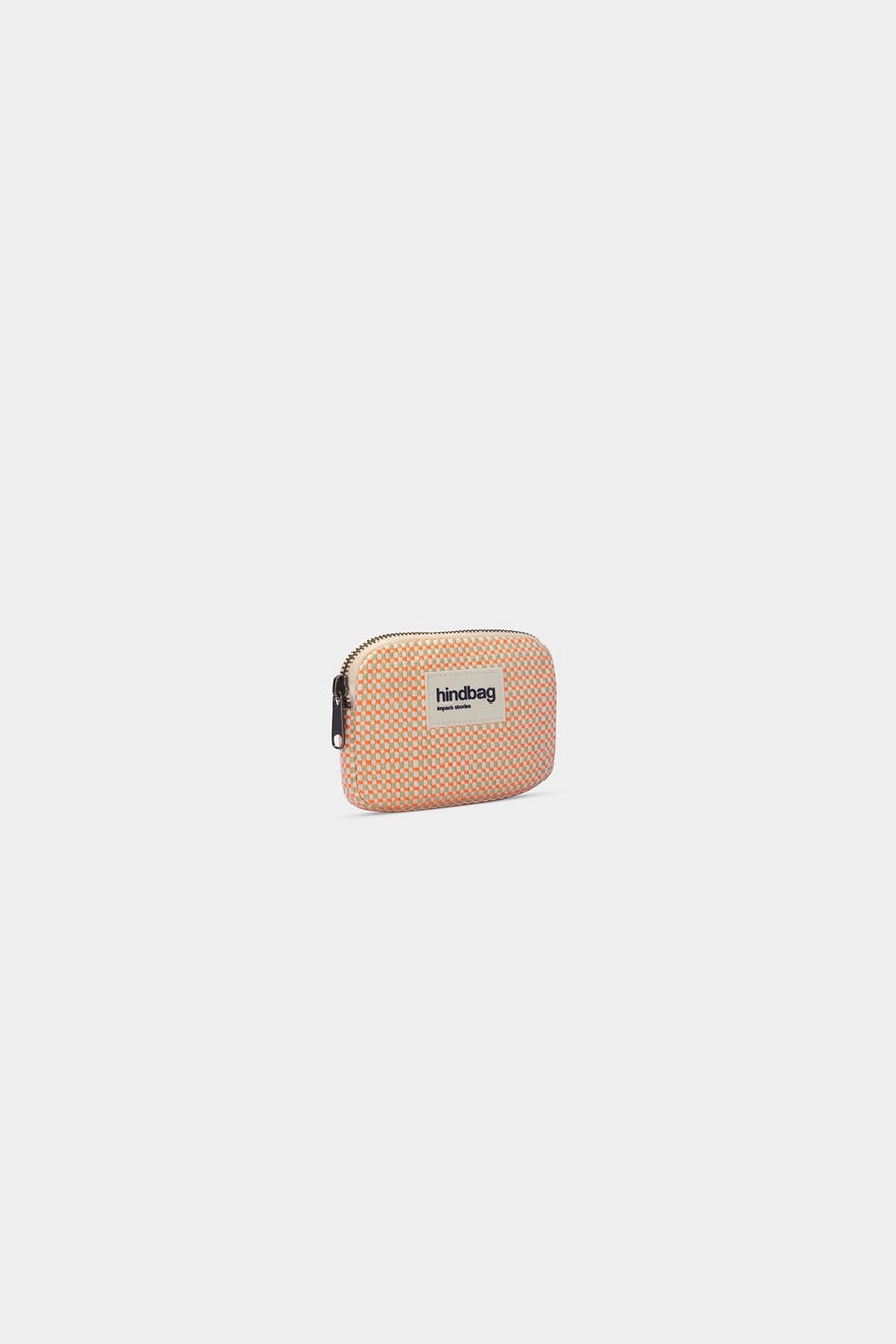 Lili Coral Woven Coin Purse