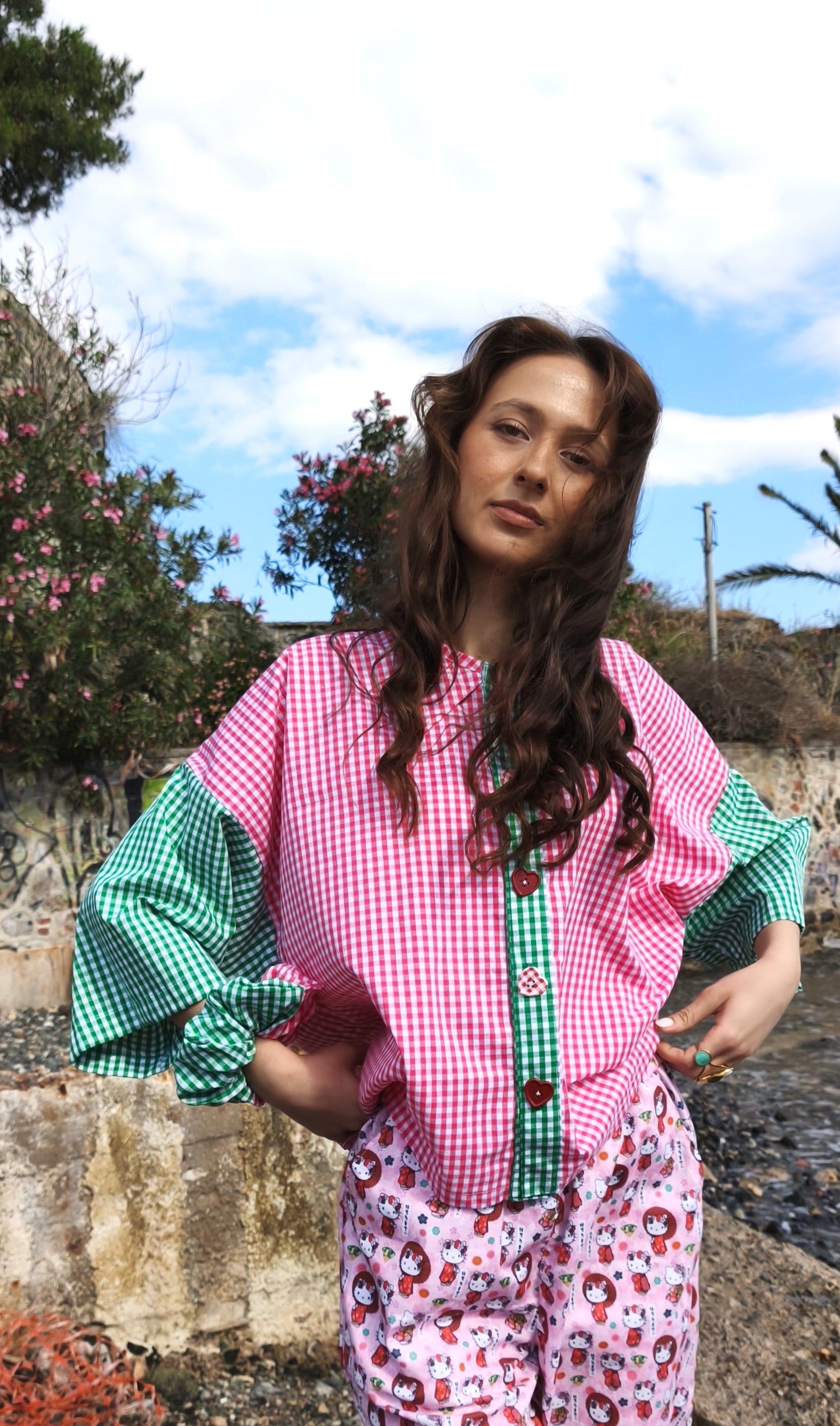 RED GREEN PLAID SHIRT