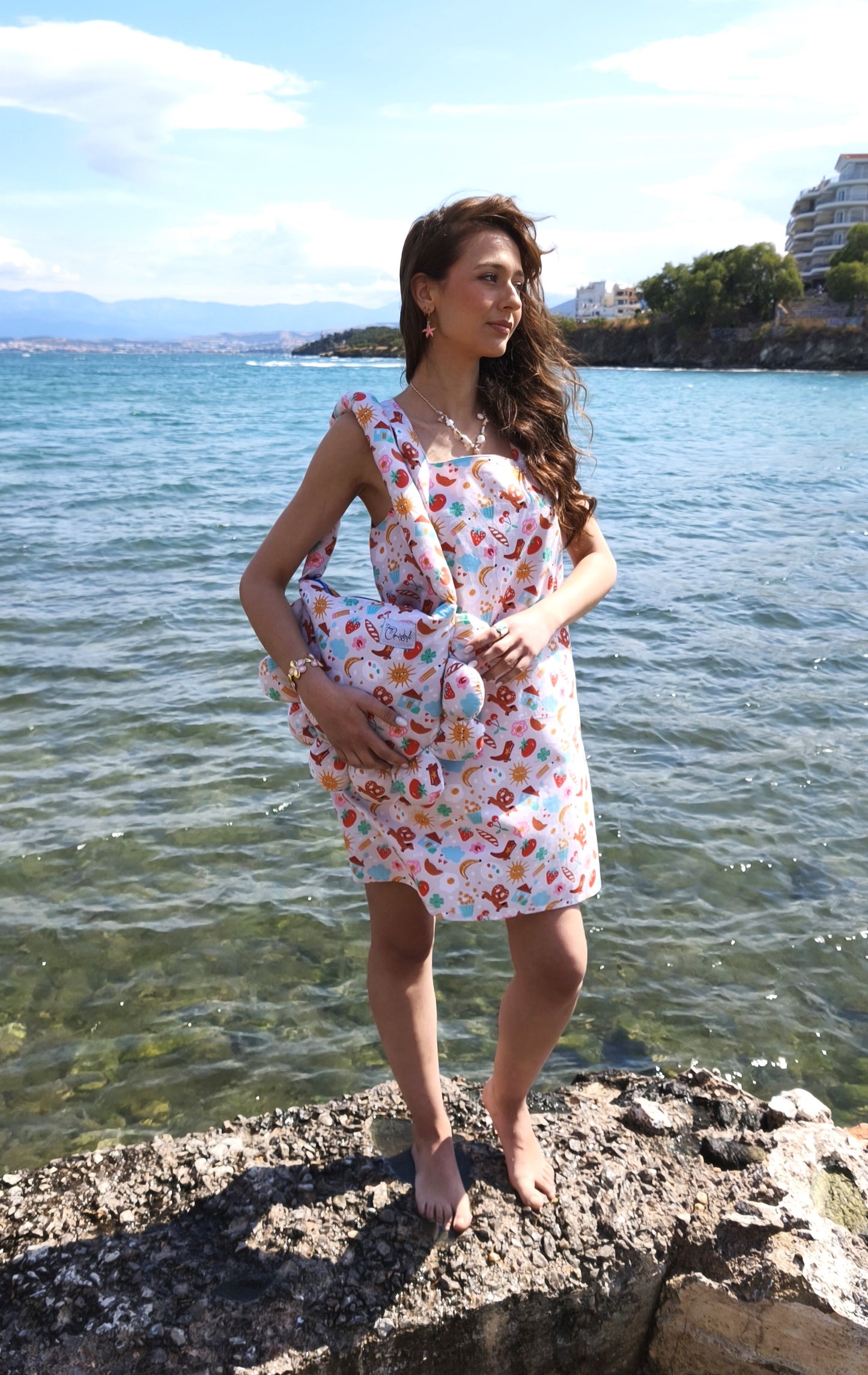 CHERRY COW SKATER DRESS