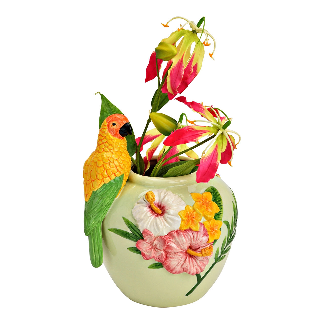 Vase with Parrot 21x25x20cm