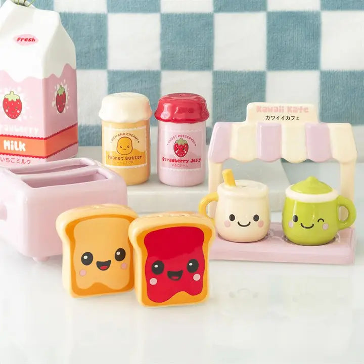 Peanut Butter and Jelly Jar Salt and Pepper Shakers