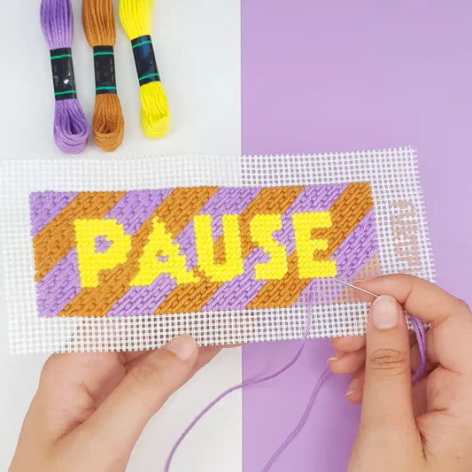 Needlepoint Kit - Bookmark - Pause