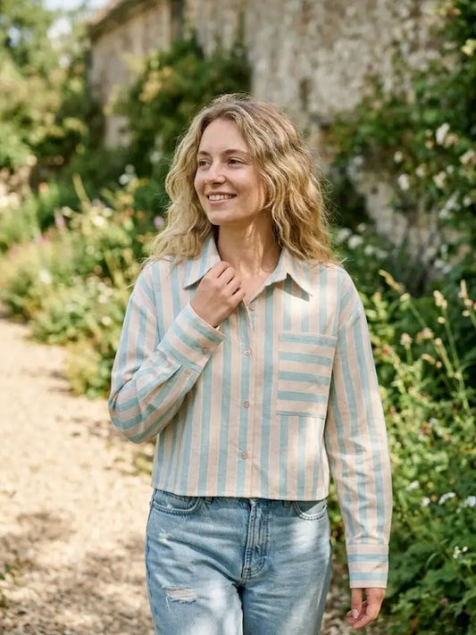 Blush Striped Cotton Shirt