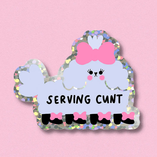 Glitter Sticker 'Serving'