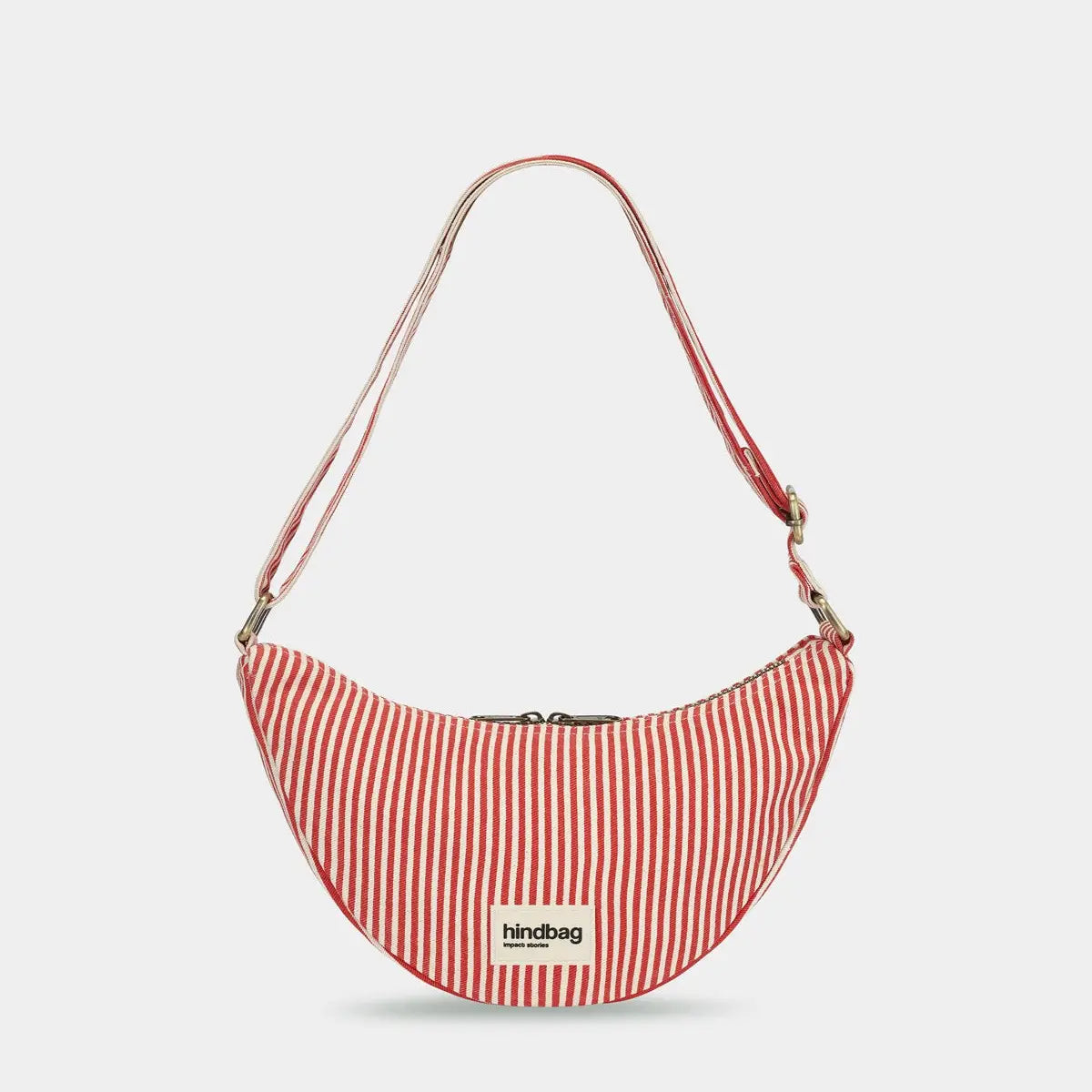 Andrea Red Stripes Crossbody Bag