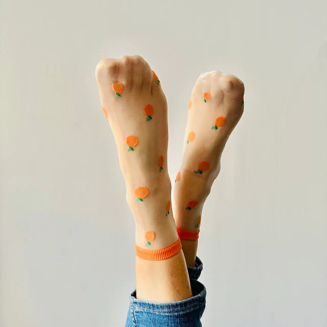 Orange Transparent Sock