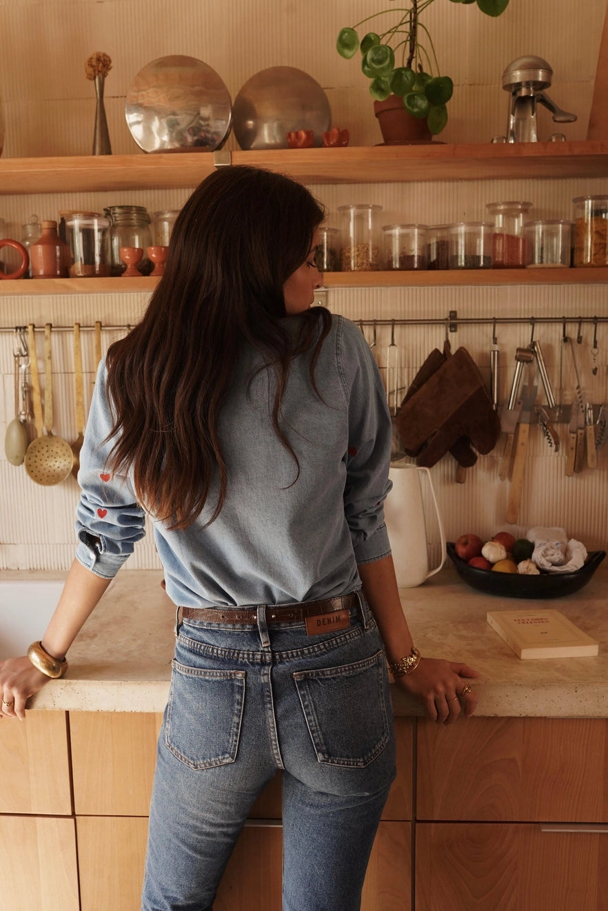 Dark Jean Hearts Shirt