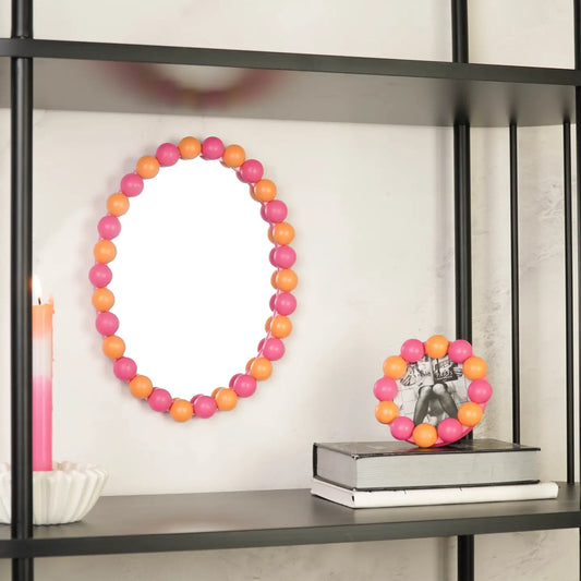Bubbles Picture Frame Neon Pink/Orange 12x12cm