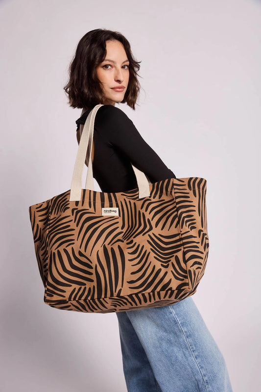 Claude Zebra Cinnamon Tote Bag