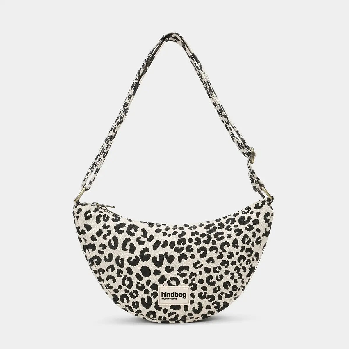 Andrea Leopard Half-Moon Bag