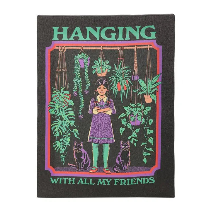 Hanging Canvas "All My Friends" 19x25cm By Steven Rhodes