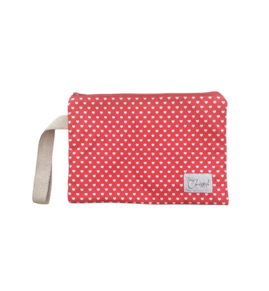 HEARTS ZIPPER POUCH