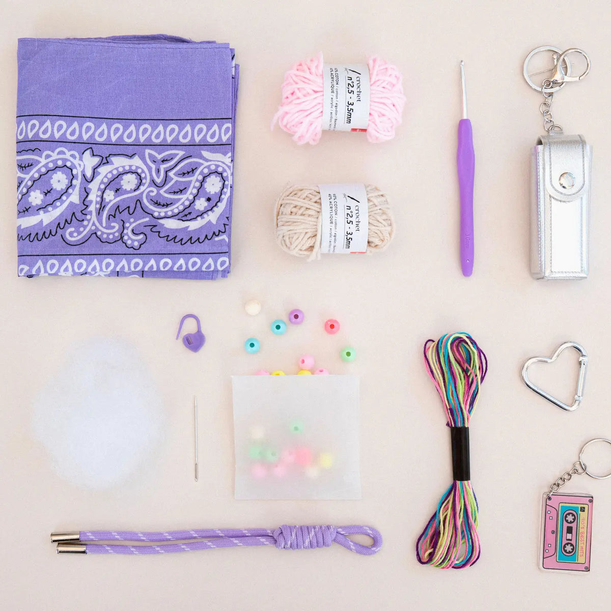 Diy Crochet Bag Charm Kit - Pop Mood