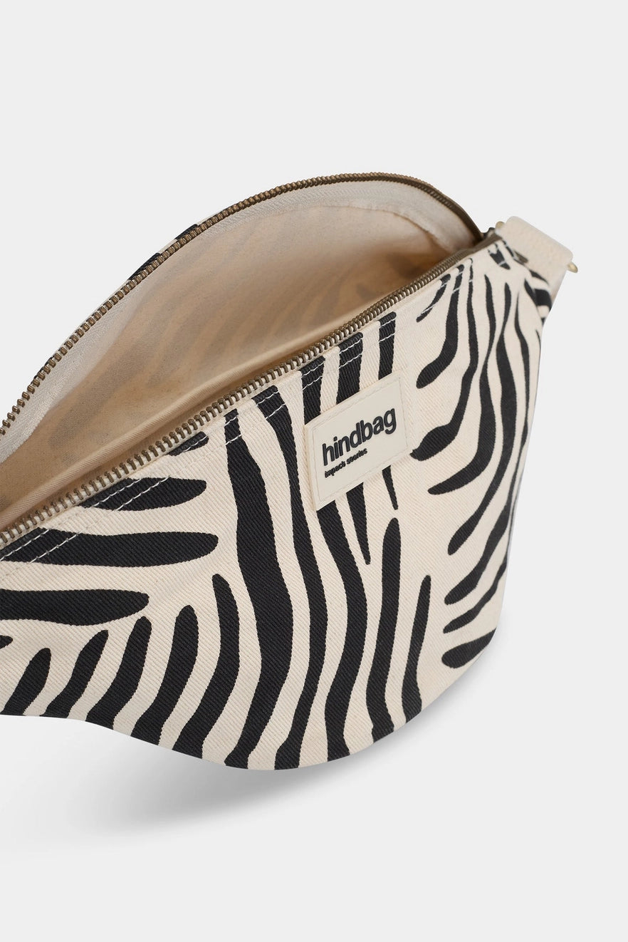 Olivia In Cream Zebra Belt Bag