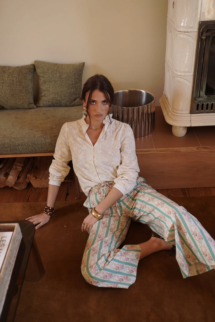 Green Stripes Pants