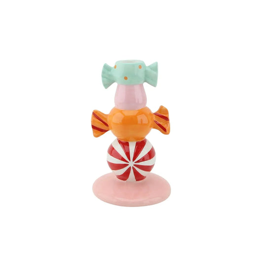 Multi Colour Candy Candle Holder 11x11x18cm