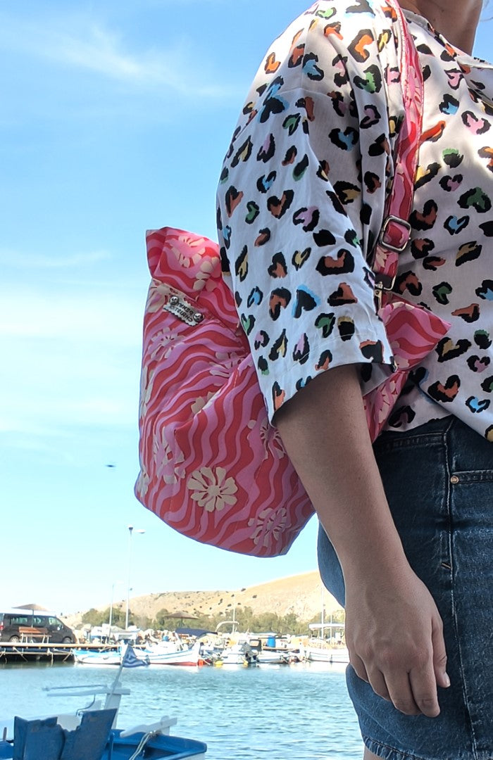 PINK ROSE CORAL HANDBAG