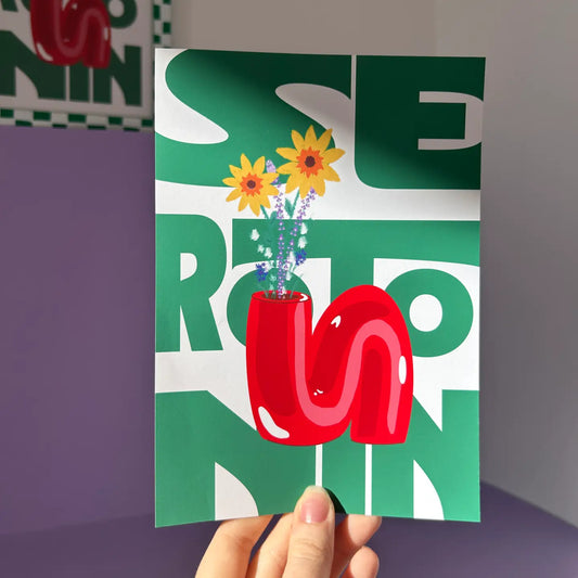 Serotonin POSTER A4 30x20 cm